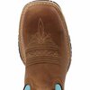Rocky Rosemary Womens Waterproof Composite Toe Western Boot, BROWN TURQUOISE, M, Size 8 RKW0412